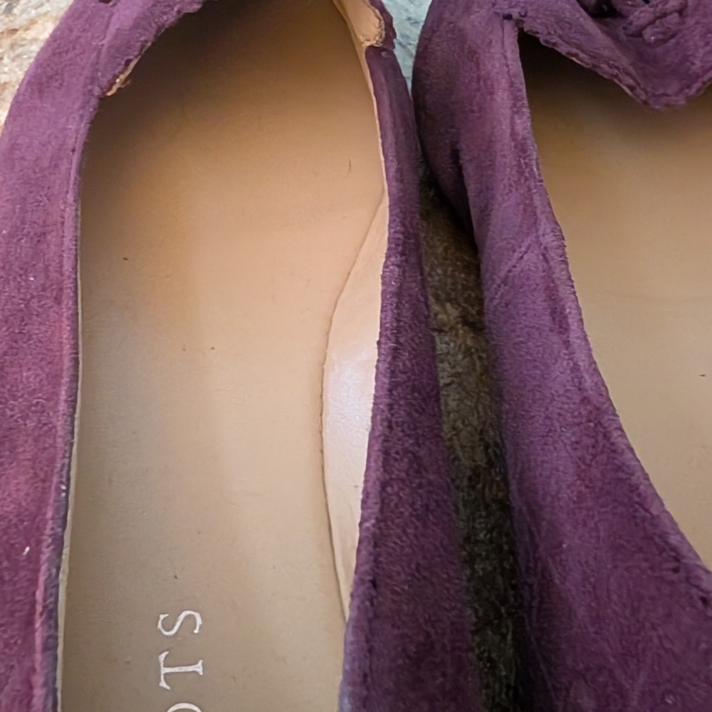 Talbots Rich Purple Suede Loafers - Picture 10 of 10